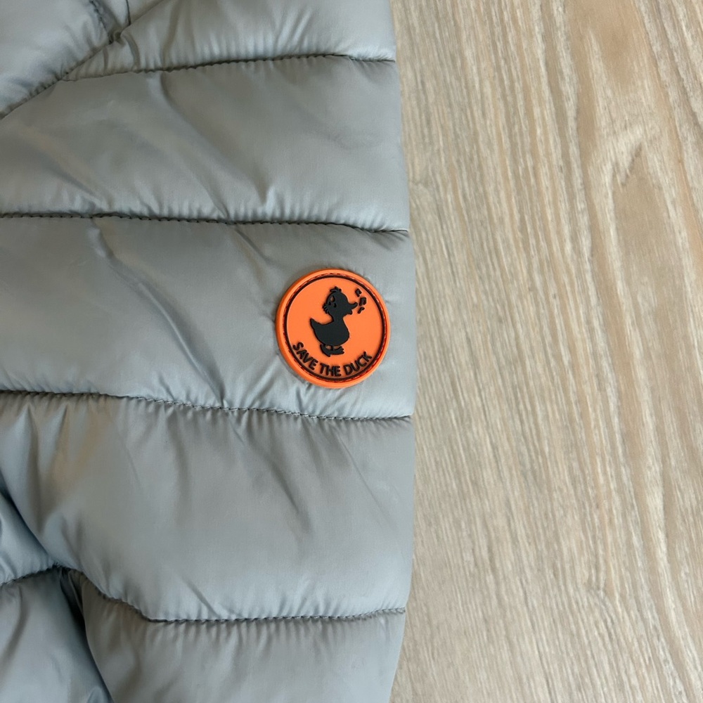 SAVE THE DUCK Light Gray Puffer Jacket - Picture 2 of 4